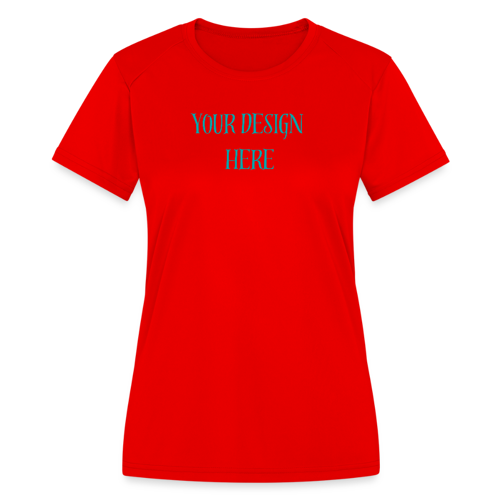 Women's Moisture Wicking Performance T-Shirt - red