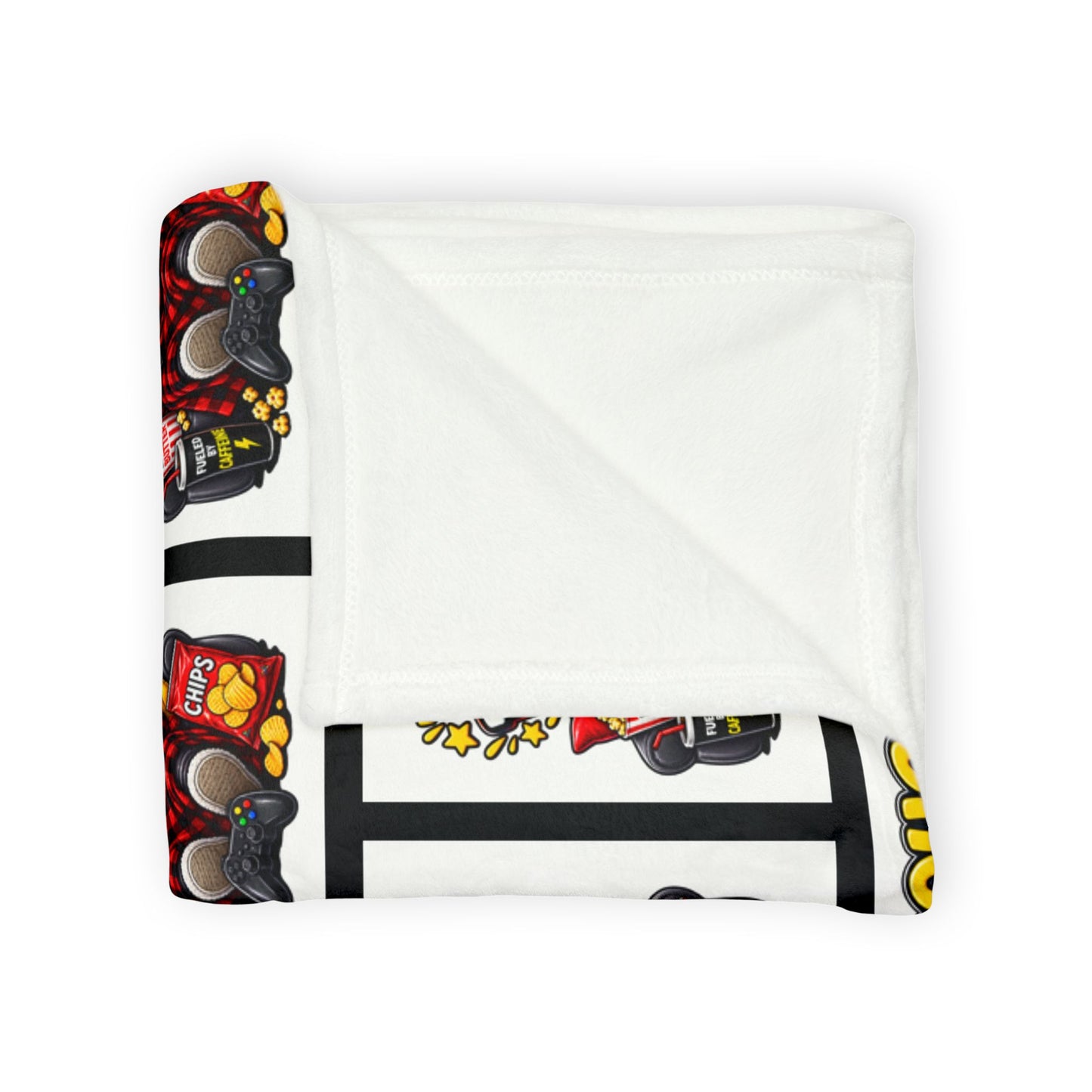 Couch Potato Pattern Blanket — Funny Retro TV Snack Graphic Throw