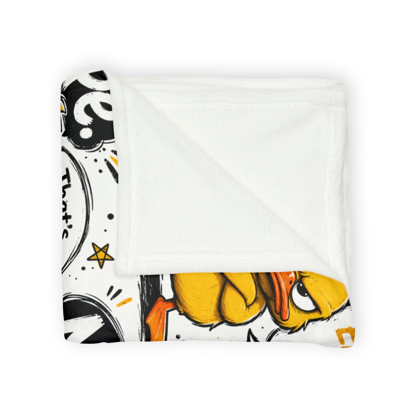 Funny Nope Duck Plush Blanket — Novelty Cartoon Bird Throw for Kids & Adults