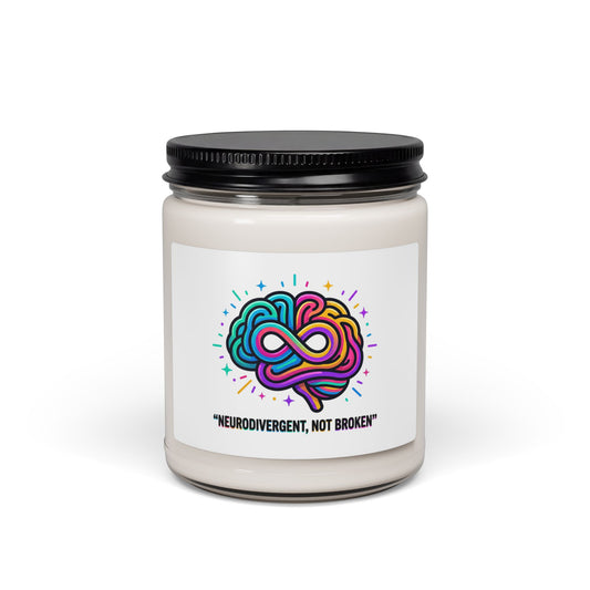 Neurodivergent Not Broken Soy Candle | Autistic Pride, Sensory-Friendly