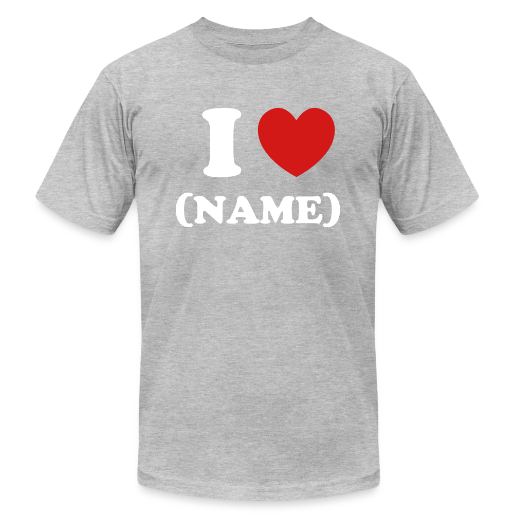 I Heart Custom T-Shirt - heather gray