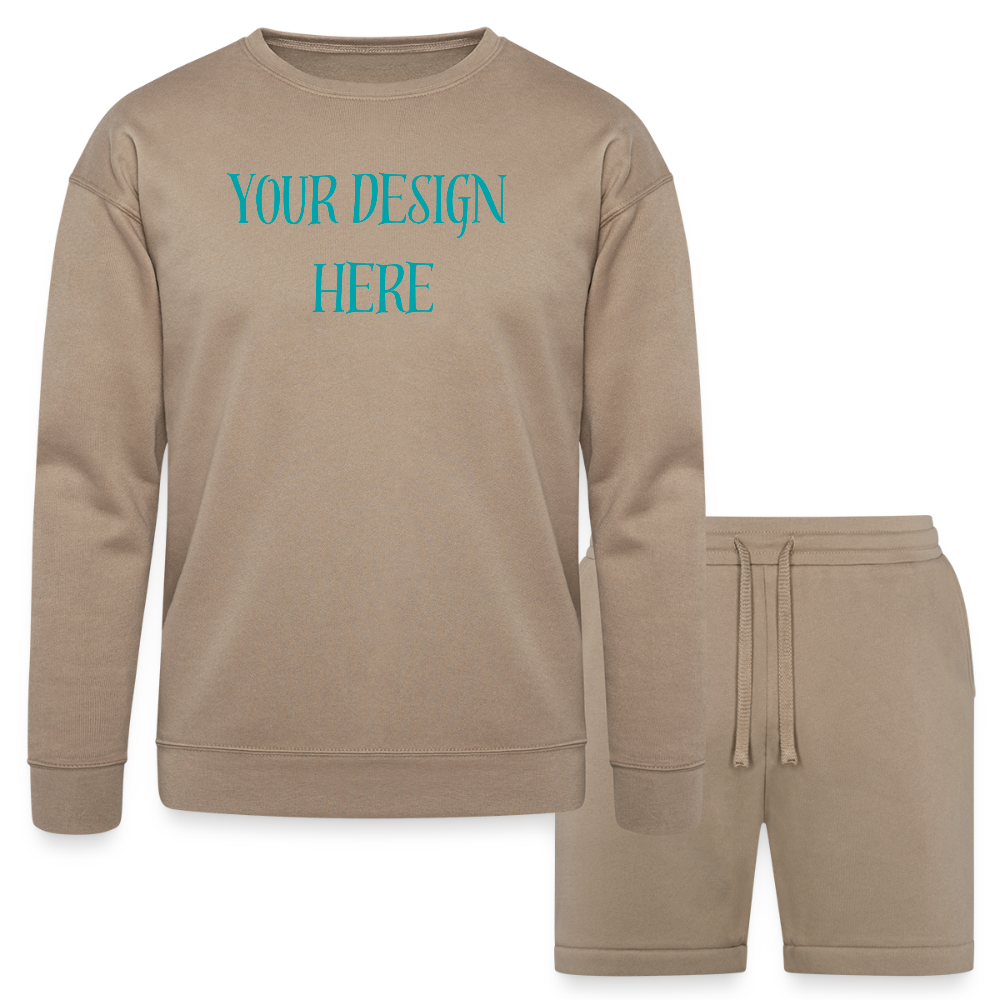 Unisex Sweatshirt & Short Set - tan