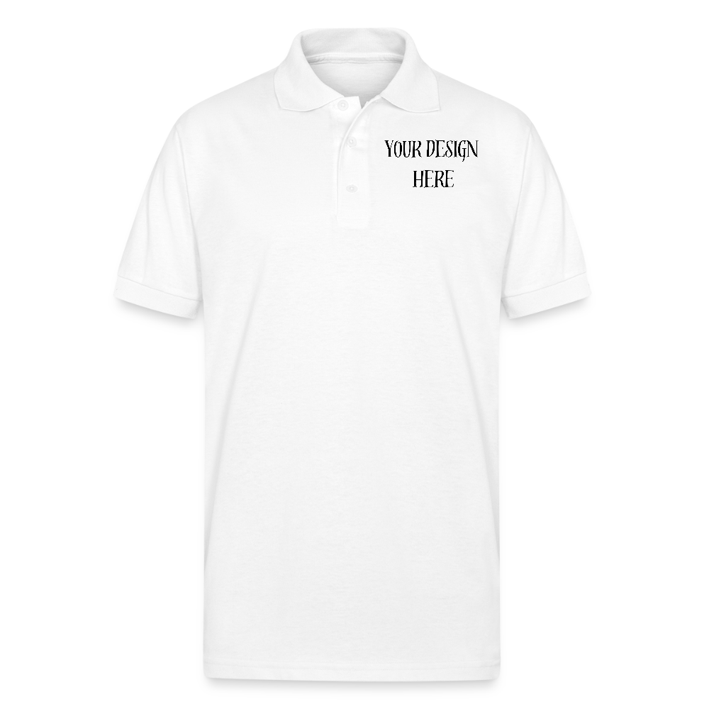 Unisex Jersey Polo - white