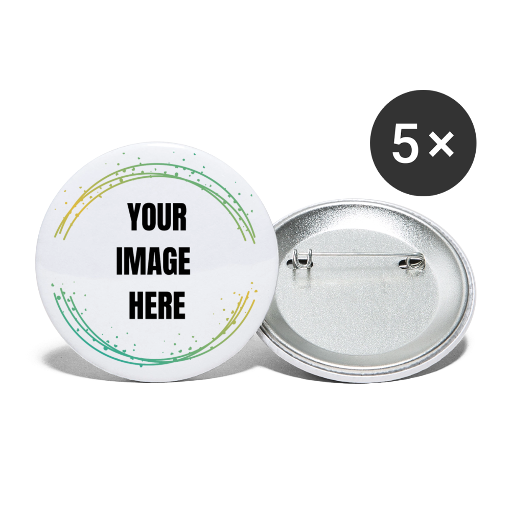Personalize Buttons small 1'' (5-pack) - white