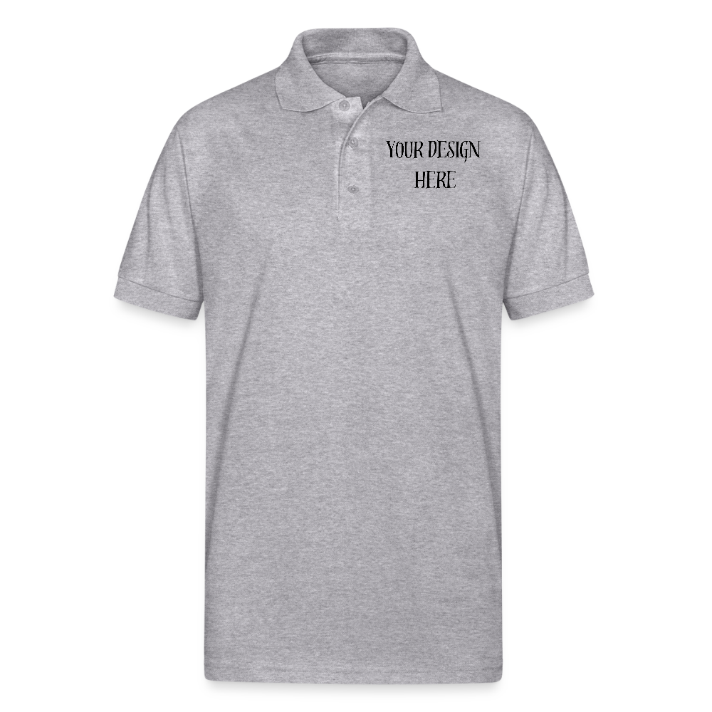 Unisex Jersey Polo - heather gray