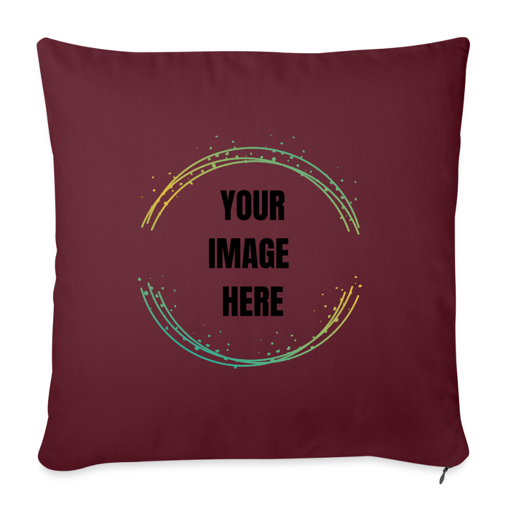 Throw Pillow Cover 18” x 18” - burgundy