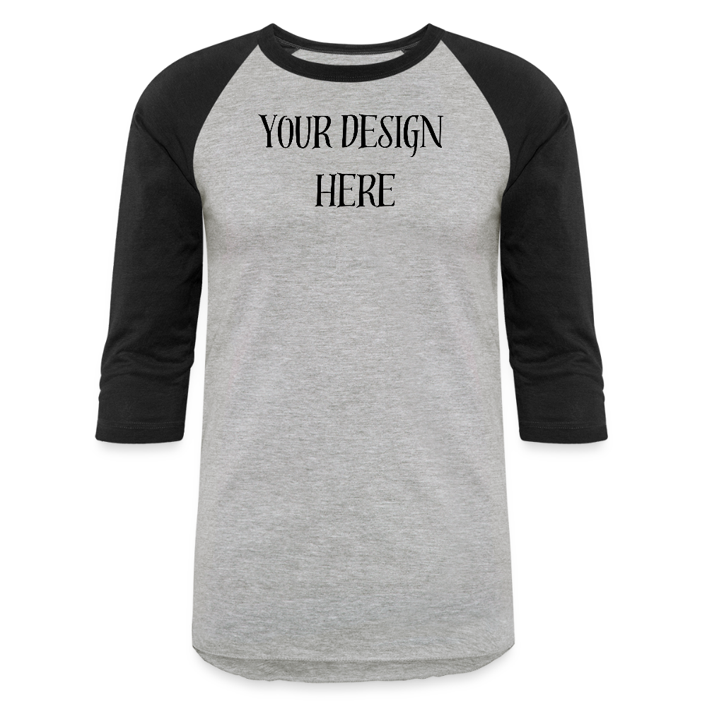 Baseball Tee - heather gray/black