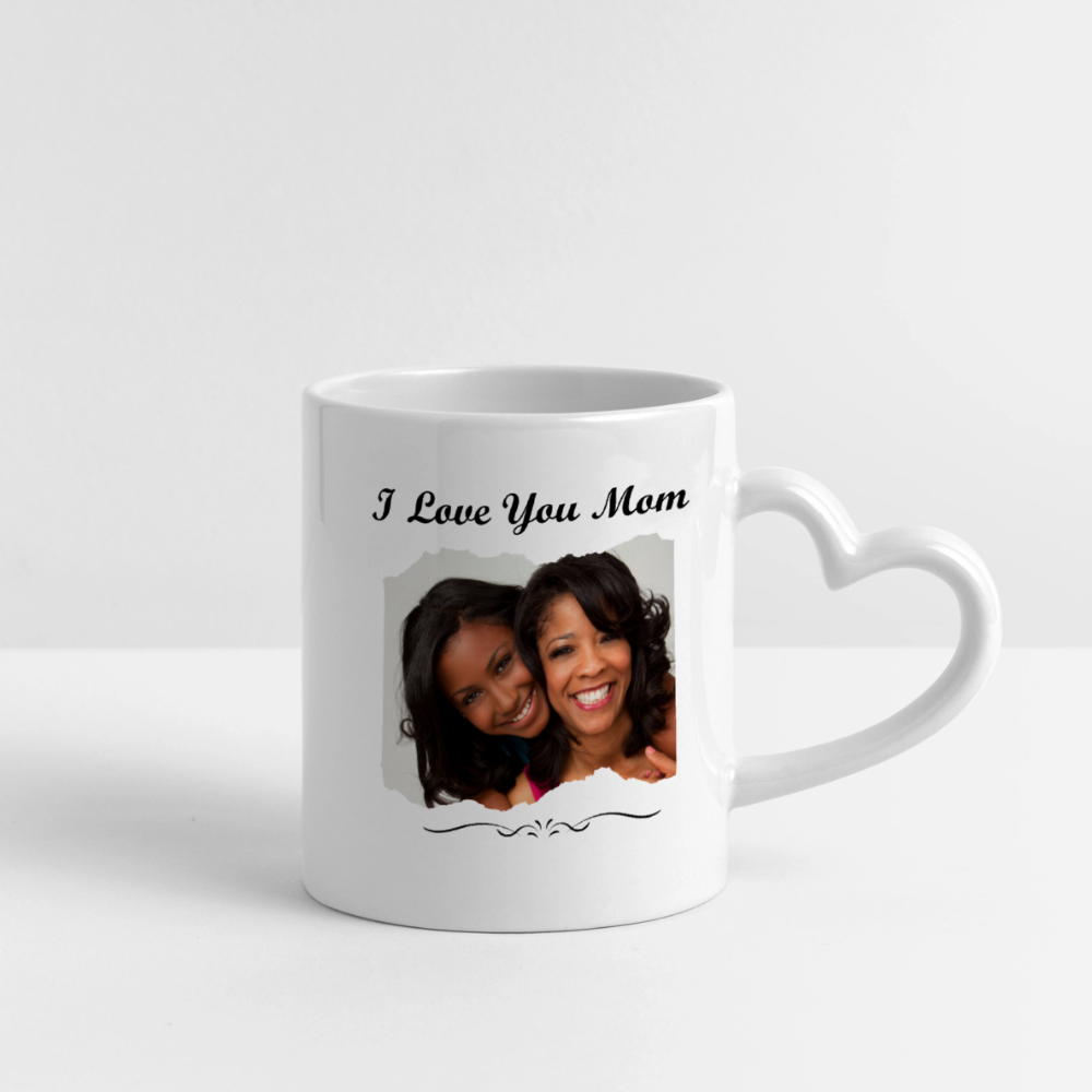 Mug with Heart Handle - white
