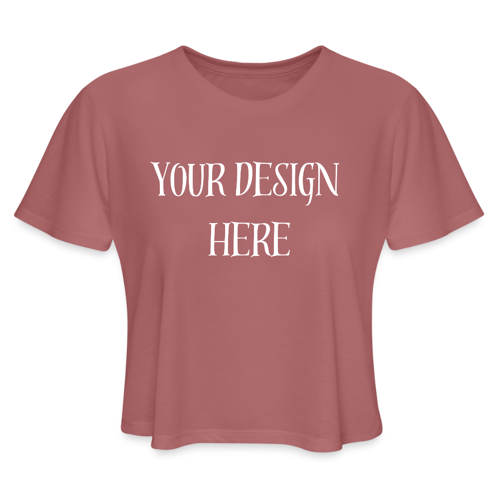 Women's Cropped T-Shirt - mauve