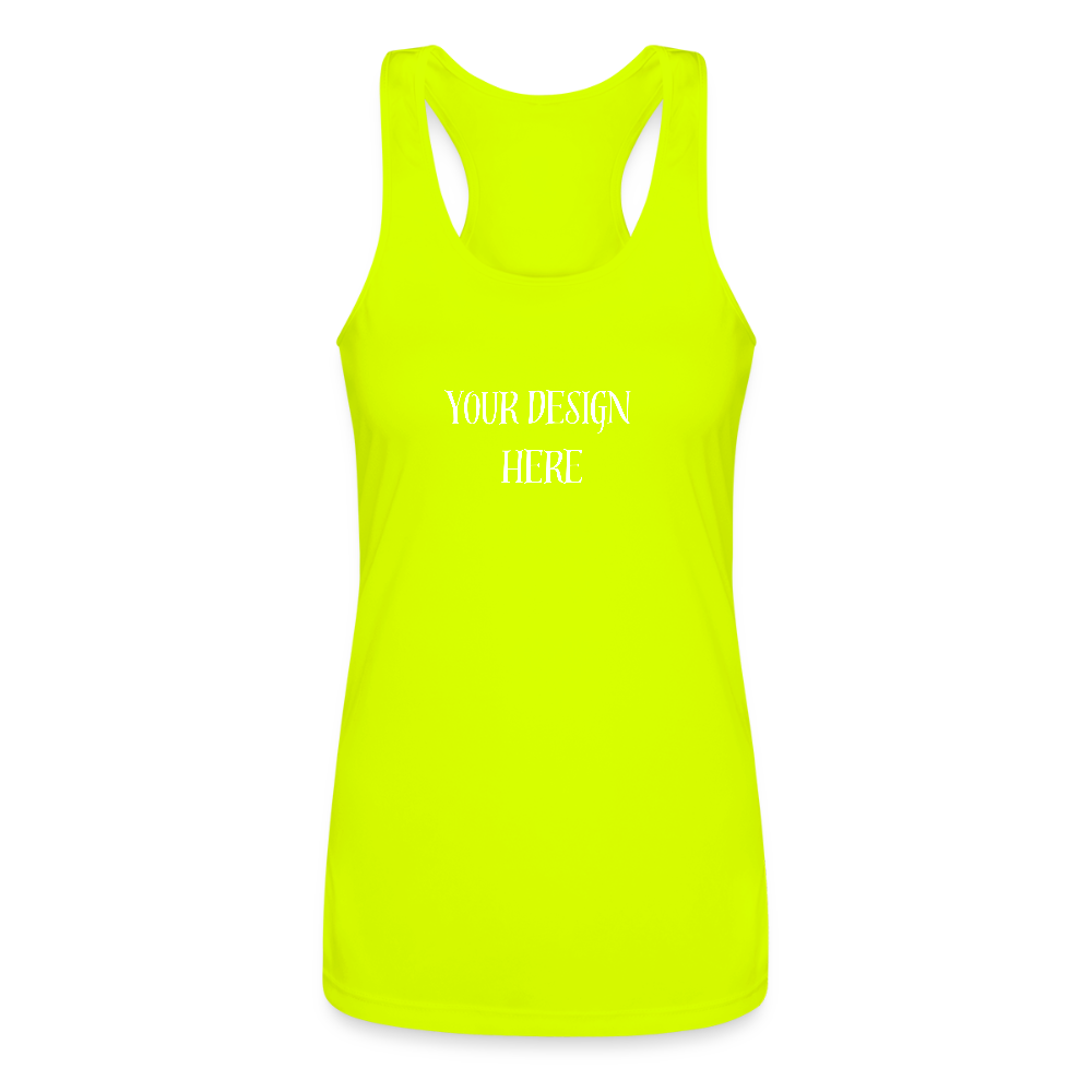 Women’s Performance Racerback Tank Top - neon yellow