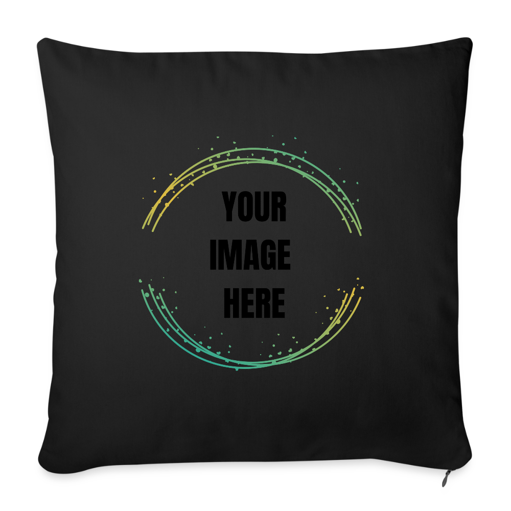 Throw Pillow Cover 18” x 18” - black