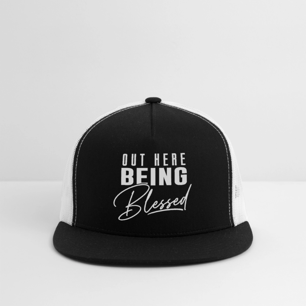 Out Here Being Blessed Hat - black/white