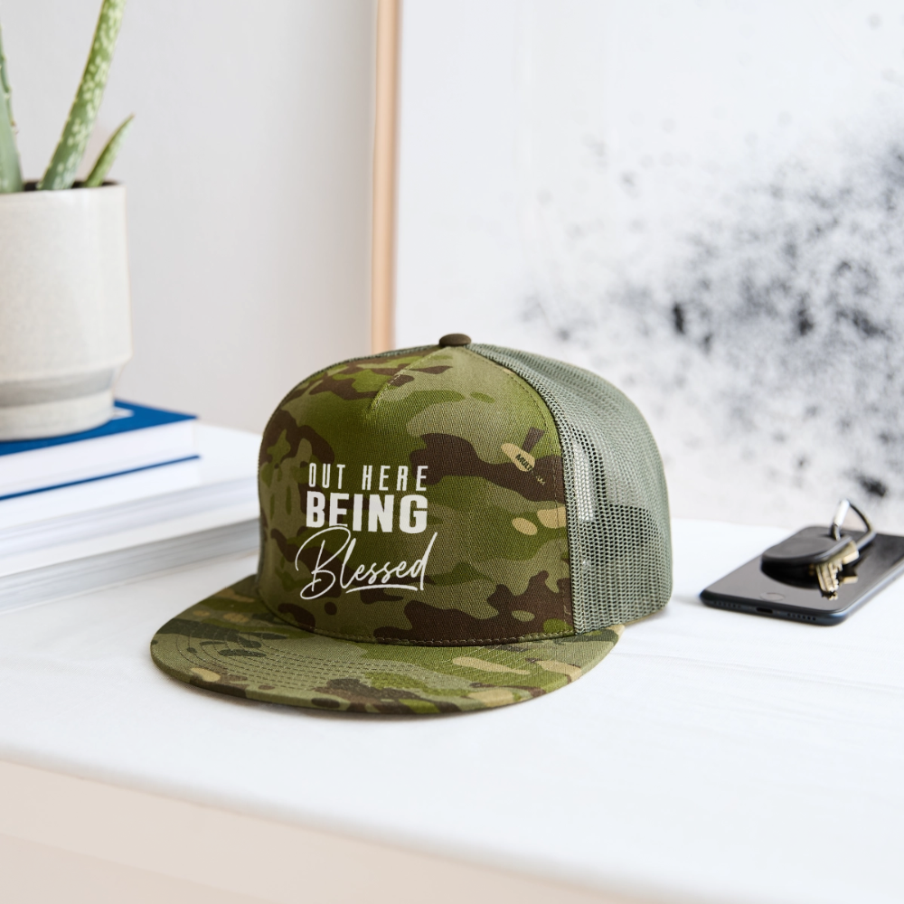 Out Here Being Blessed Hat - MultiCam\green