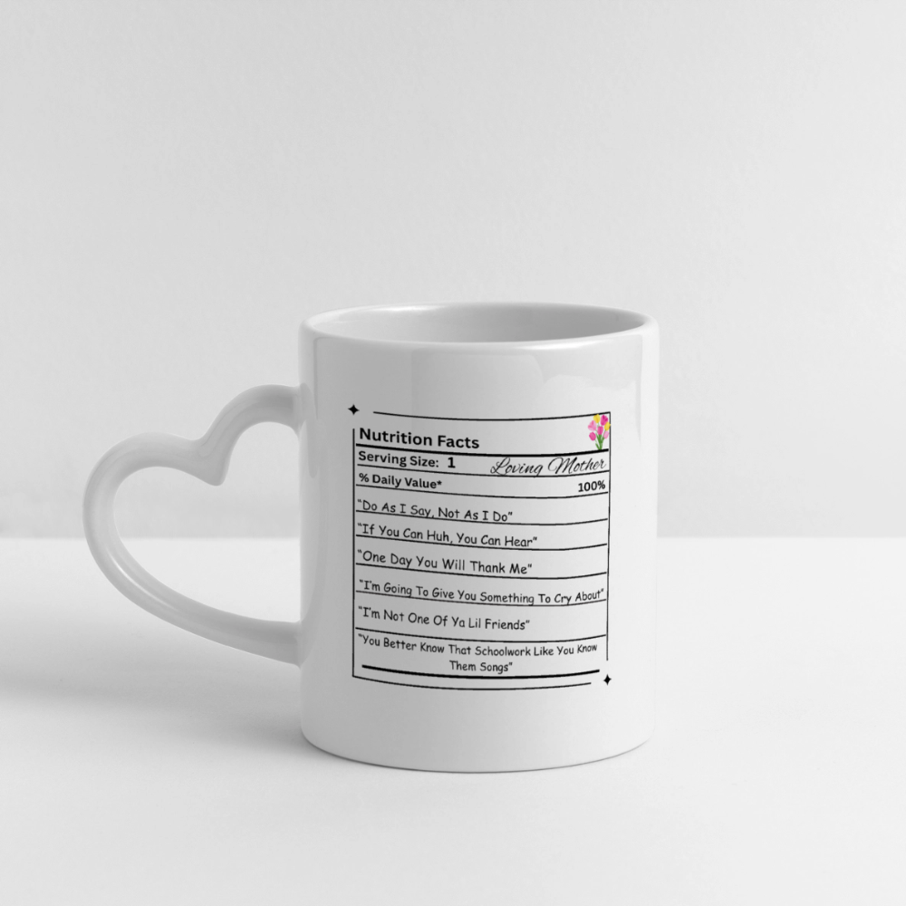 Mug with Heart Handle - white