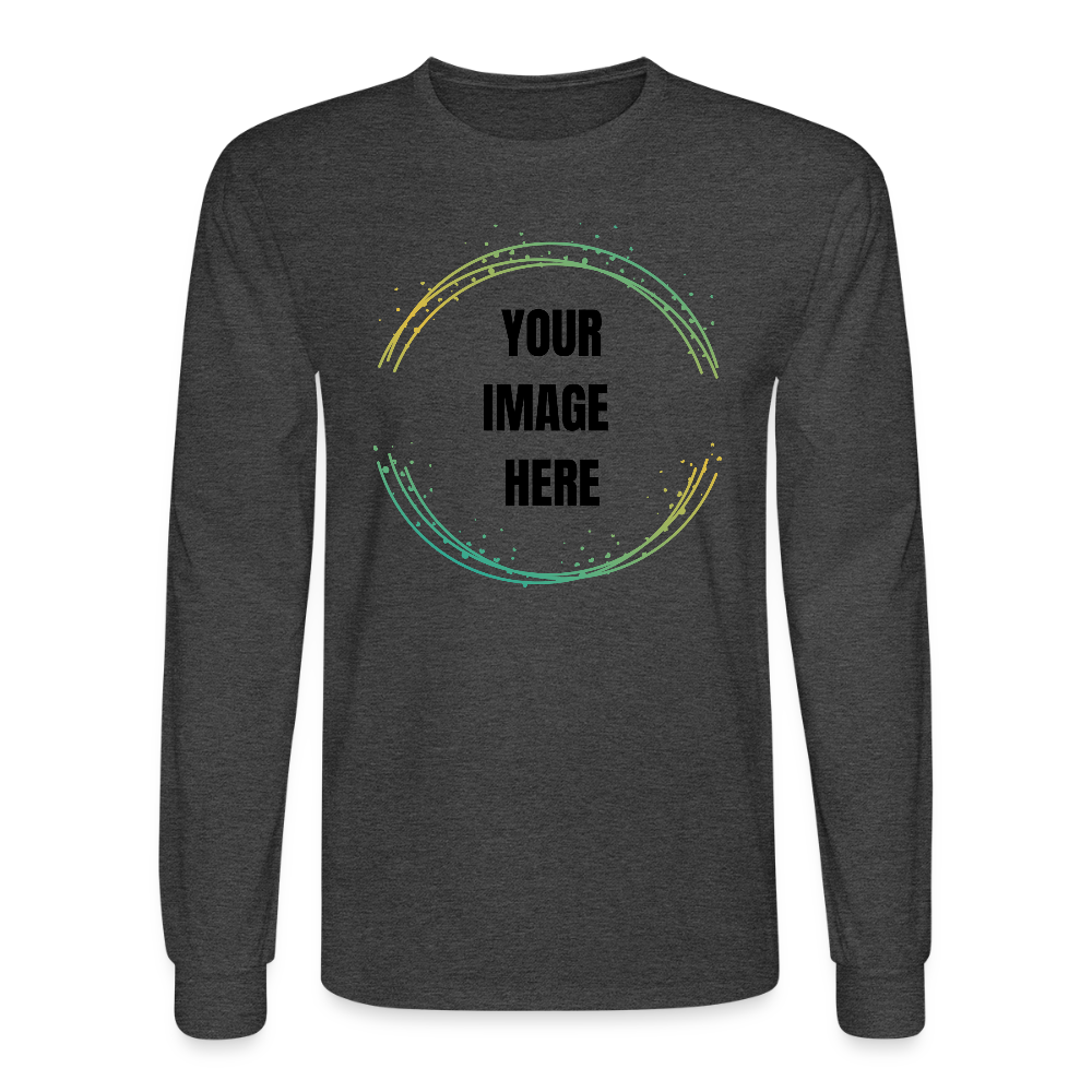 Men's Long Sleeve Shirt - heather black