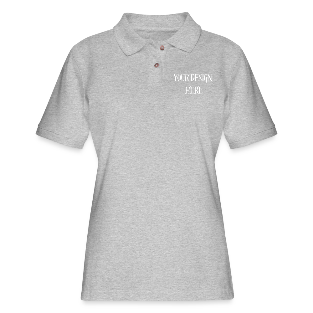 Women's Pique Polo Shirt - heather gray