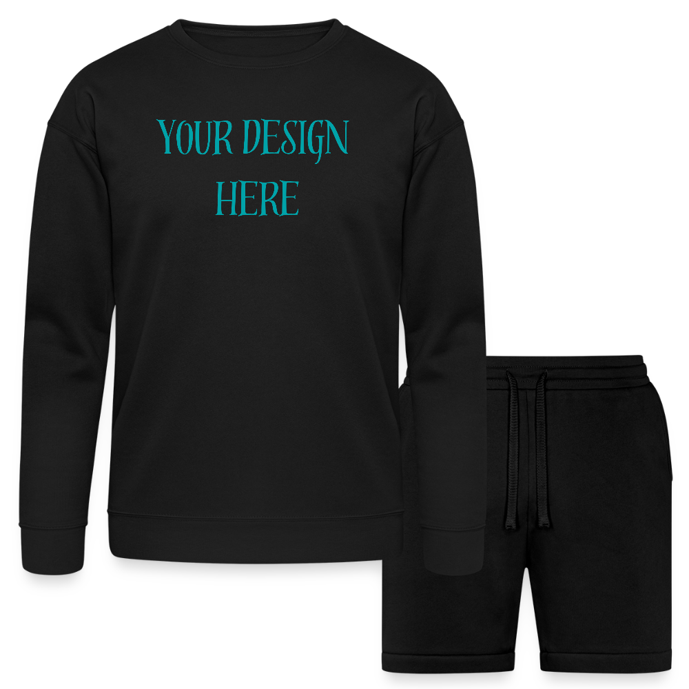Unisex Sweatshirt & Short Set - black