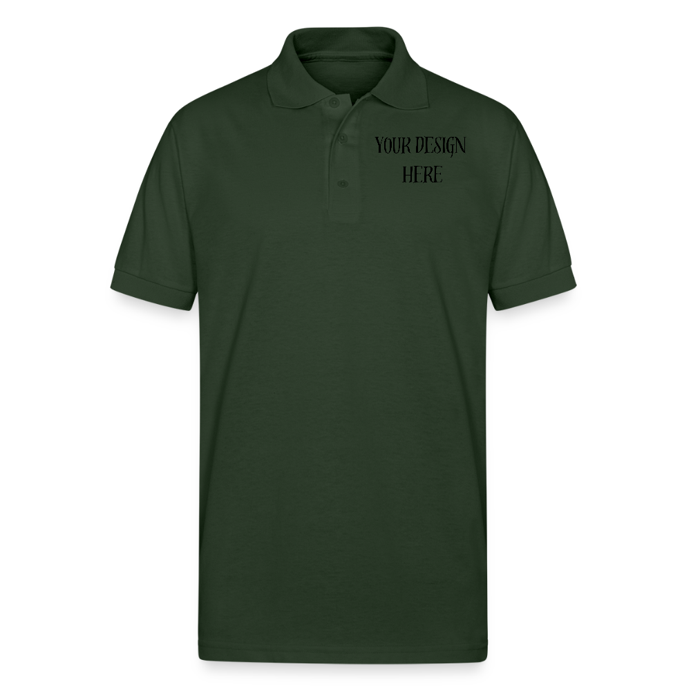 Unisex Jersey Polo - forest green