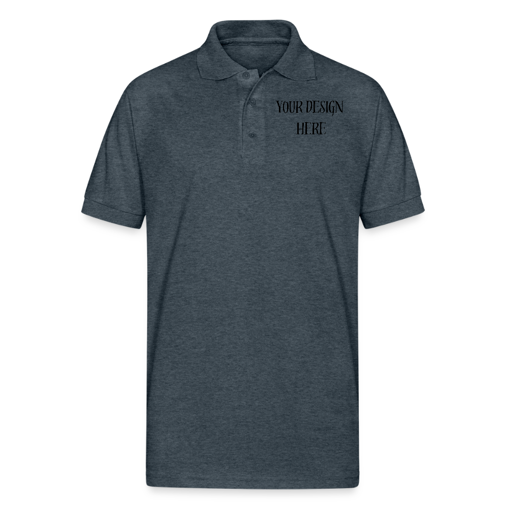 Unisex Jersey Polo - deep heather
