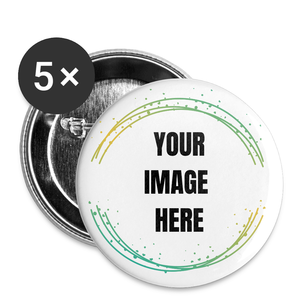 Personalize Buttons small 1'' (5-pack) - white