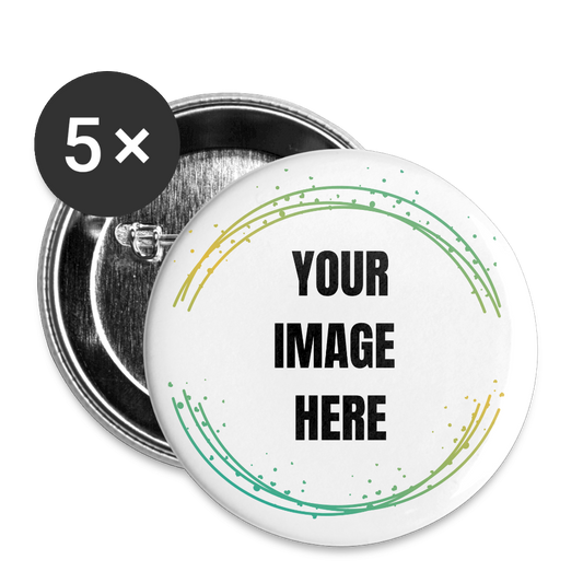 Personalize Buttons small 1'' (5-pack) - white