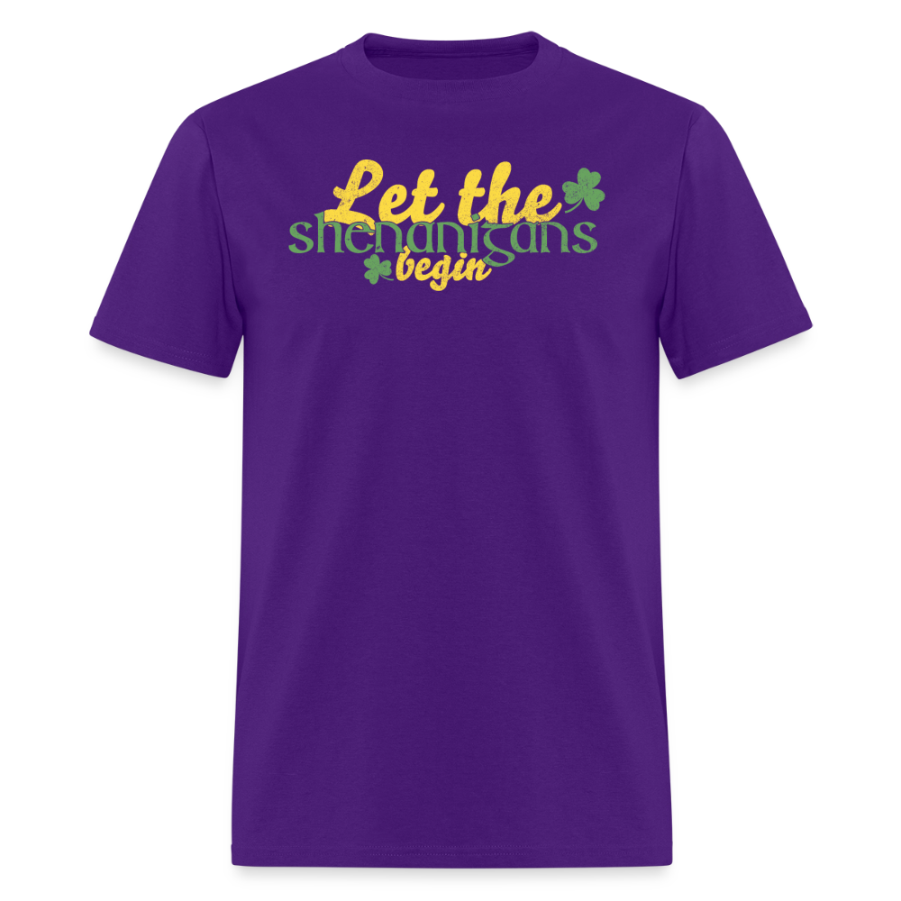 Let The Shenanigans Begin T-Shirt - purple