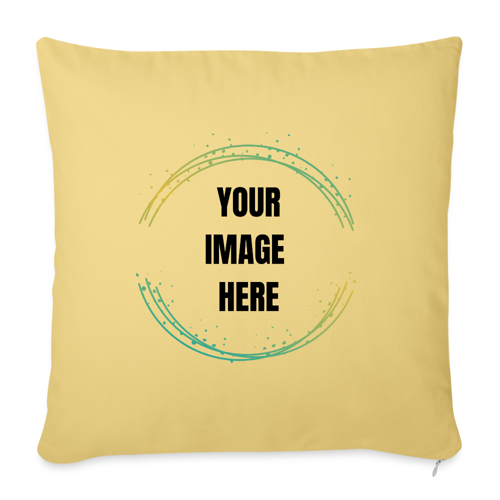 Throw Pillow Cover 18” x 18” - washed yellow