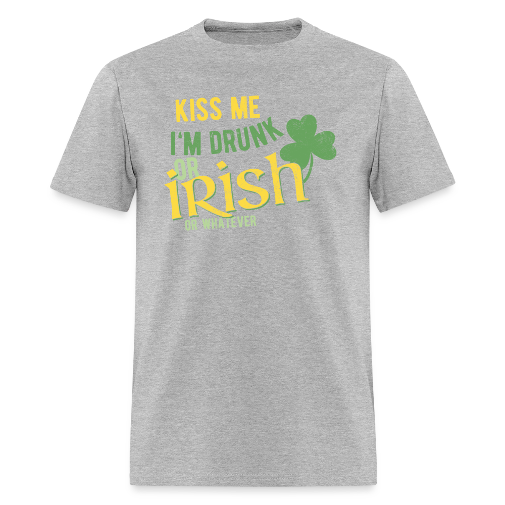 Drunk or Irish T-Shirt - heather gray