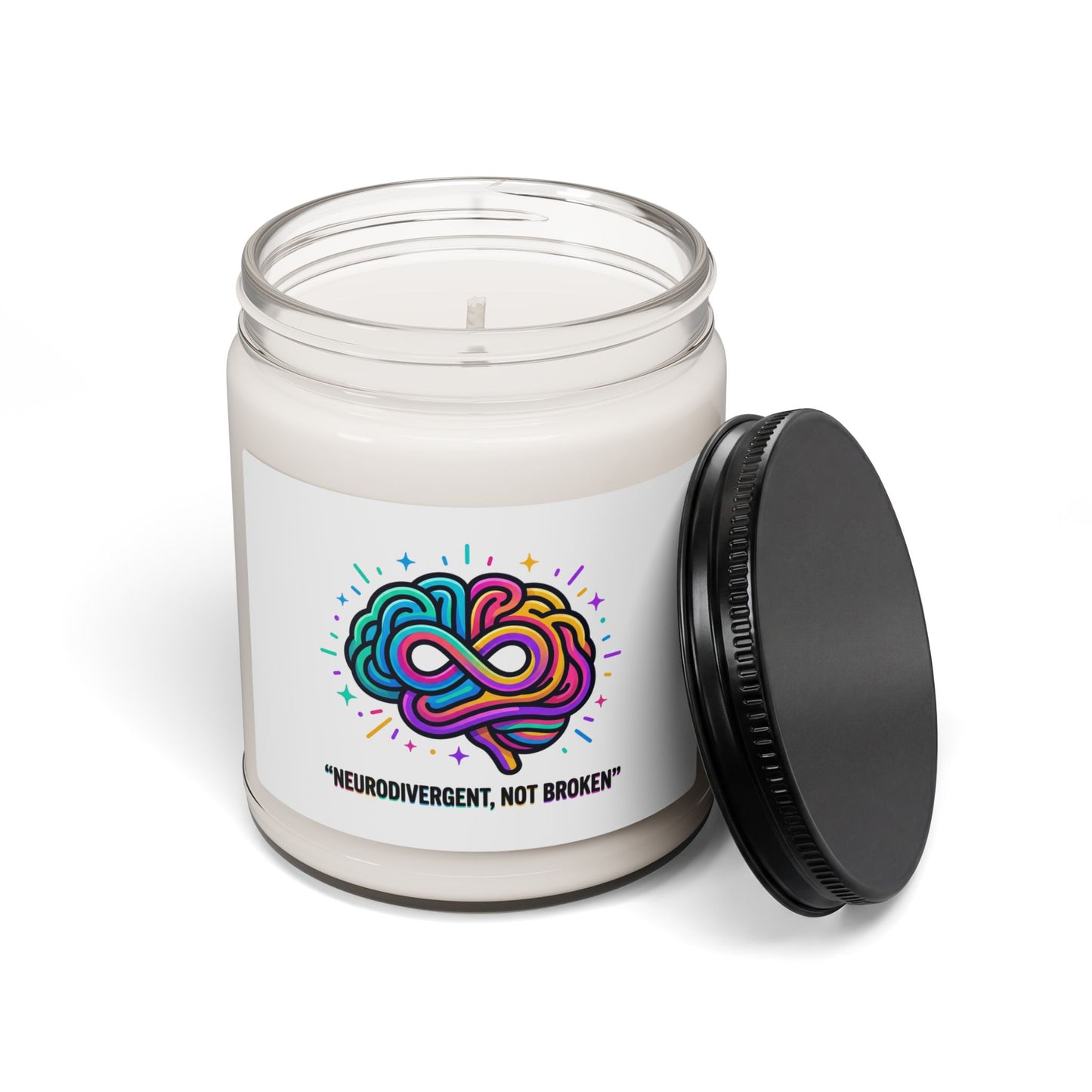Neurodivergent Not Broken Soy Candle | Autistic Pride, Sensory-Friendly