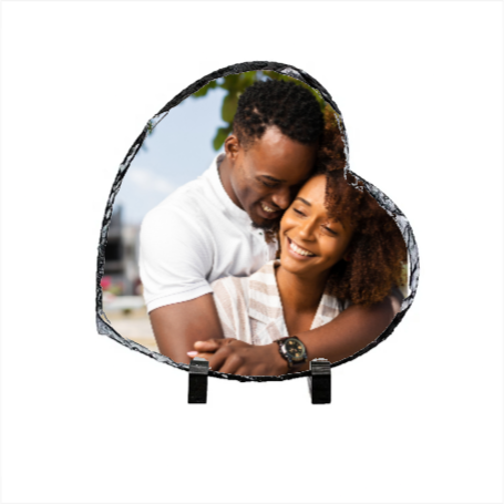 Heart Shaped Custom Photo Slate