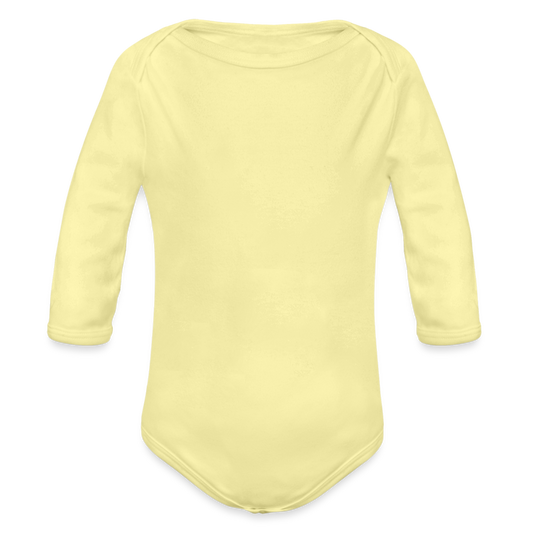 Organic Long Sleeve Baby Bodysuit - washed yellow